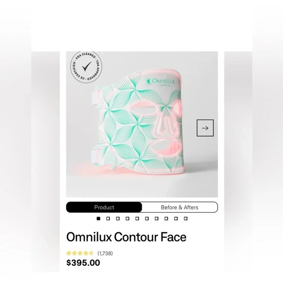 OMNILUX Contour Face Red Light Mask Therapy Anti aging Women's Skincare Infrared - Picture 2 of 7